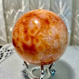 Beautiful Carnelian Quartz Sphere